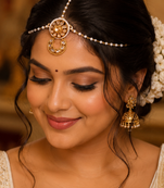Chandrika floral kundan pearl matha patti