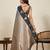 Grey woven art silk saree for women