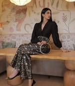 Raw silk shirt with Banarasi brocade pant coord set
