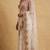 White embroidered net designer saree with designer rani pink blouse fabric