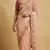 Peach embroidered net designer saree with designer rani pink blouse fabric