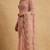 Peach embroidered net designer saree with designer rani pink blouse fabric