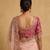 Peach embroidered net designer saree with designer rani pink blouse fabric