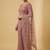 Dusty pink embroidered net designer saree with designer rani pink blouse fabric