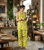 WOMEN FLORAL PRINT STARIGHT co ord set 
