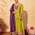 Women's Gorgeous Embroidery Work Vichitra Silk Fabric Flared Anarkali Pant and Dupatta Set