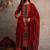 Floral embroidered pure cotton round neck kurta trouser & dupatta set