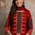 Floral embroidered pure cotton round neck kurta trouser & dupatta set