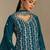 Morpich embroidered chinon palazzo suit