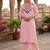 Pink Cotton EMBROIDERY STARIGHT KURTA WITH PANT
