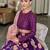 Royal Purple Floral Embroidered Lehenga Choli Set