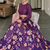Royal Purple Floral Embroidered Lehenga Choli Set