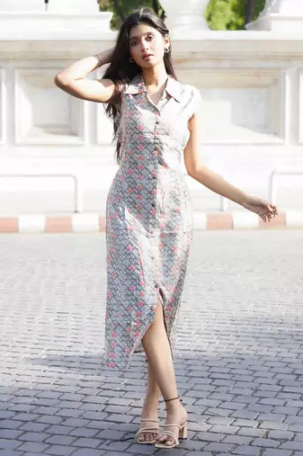 The Modern Classic Summer Bloom Belted Midi