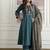 Floral embroidered pure cotton round neck kurta trouser & dupatta set