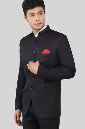 Mens black bandhgala blazer