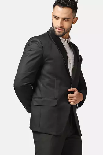 Mens black tuxedo suit