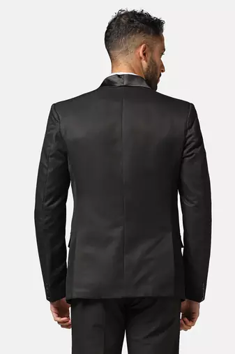 Mens black tuxedo suit