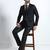 Mens black notched lapel suit