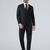 Mens black notched lapel suit
