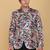 Mens printed bandhgala blazer
