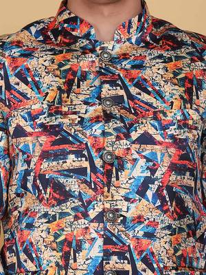 Mens printed bandhgala blazer 5