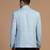 Mens blue linen solid blazer