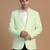 Mens green linen solid blazer
