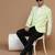 Mens green linen solid blazer