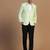 Mens green linen solid blazer