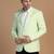 Mens green linen solid blazer