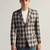 Mens beige checked tweed blazer