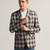 Mens beige checked tweed blazer
