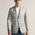 Mens light grey checked tweed blazer