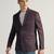 Mens red checked tweed blazer