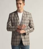 Mens multi checked tweed blazer