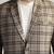 Mens multi checked tweed blazer