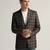Mens brown checked tweed blazer
