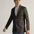 Mens brown checked tweed blazer