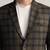 Mens brown checked tweed blazer