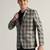 Mens dark grey checked tweed blazer