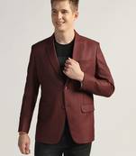 Mens red checked tweed blazer