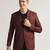 Mens red checked tweed blazer