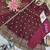 Womens new regal maroon embroidered anarkali gown set