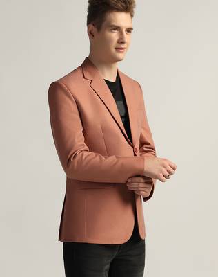 Mens peach tweed blazer 4