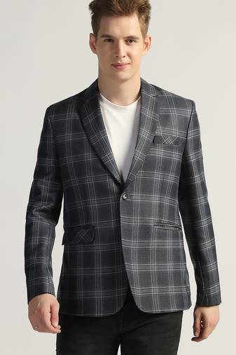 Mens blue tweed blazer