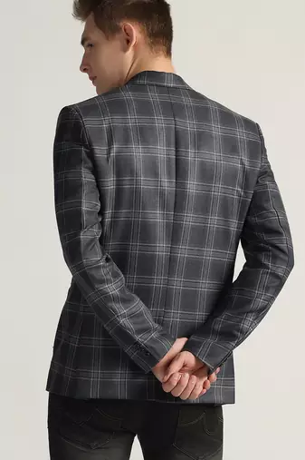 Mens blue tweed blazer