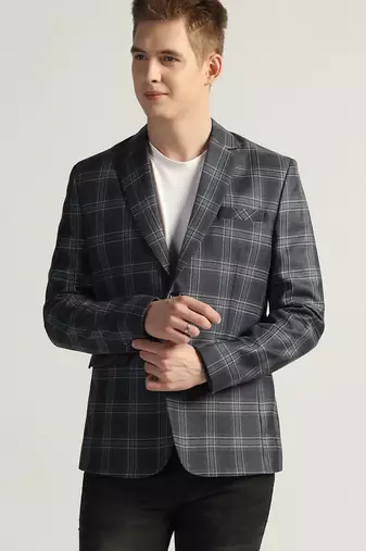 Mens blue tweed blazer