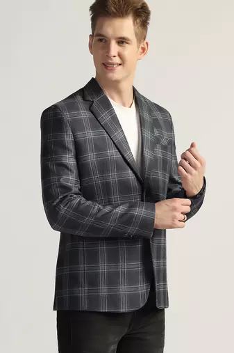 Mens blue tweed blazer