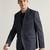 Mens royal blue checked tweed blazer