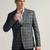 Mens blue checked tweed blazer
